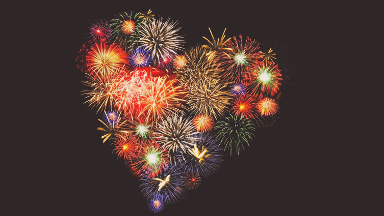 Fireworks Heart